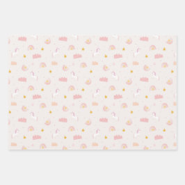 Vier für immer magische Einhorn Geschenkpapier Bog Set