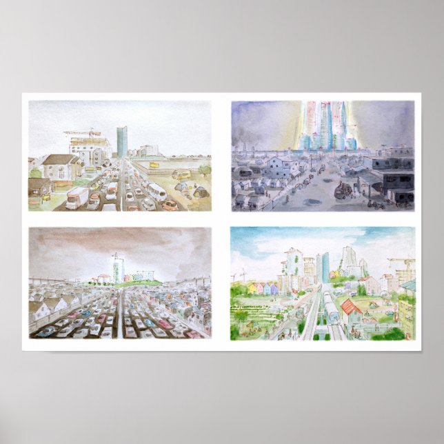 Vier Futures Poster (Vorne)