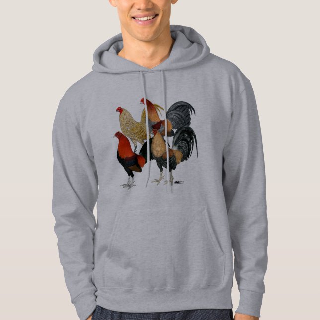Vier Gamecocks Hoodie (Vorderseite)