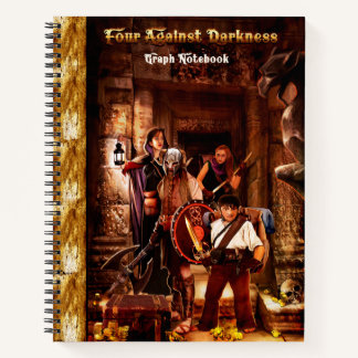 Vier gegen Dunkelheitsspirale-Graphen Notebook Notizbuch