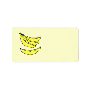 Vier gelbe Bananen Adressaufkleber
