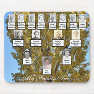 Vier Generationen Goldene Herbstfamilien Fotos Mousepad