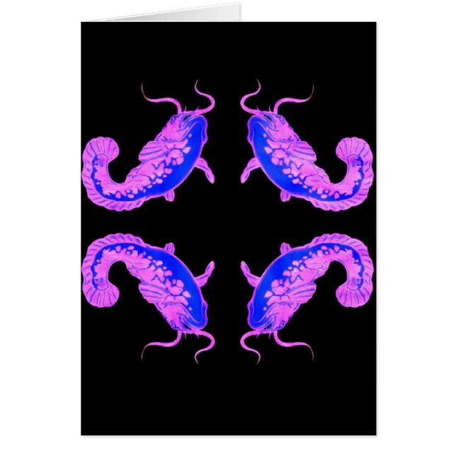 Vier glückliche Lila Fische (Vorne)