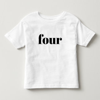 Vier - Glückliches Shirt für Kinder zum Geburtstag