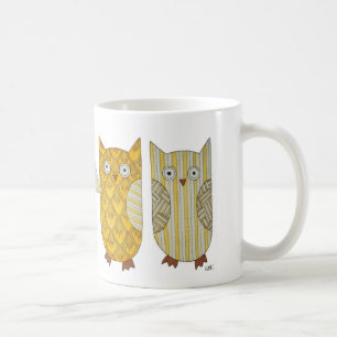 Vier Gold Owls Kaffee Tasse