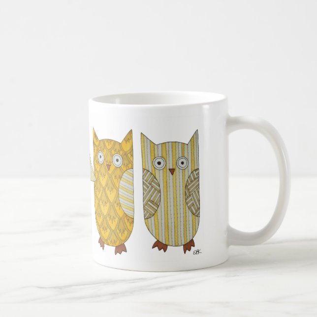 Vier Gold Owls Kaffee Tasse (Rechts)