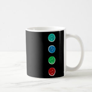 Vier Groovy Tasten Blue Cat Fun Halloween Custom Kaffeetasse
