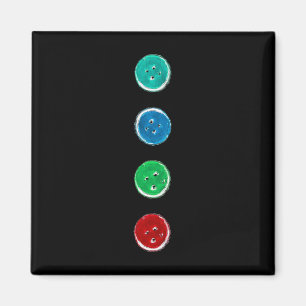 Vier Groovy Tasten Blue Cat Fun Halloween Custom Magnet