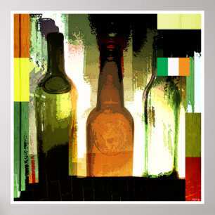 Vier grüne Felder Poster