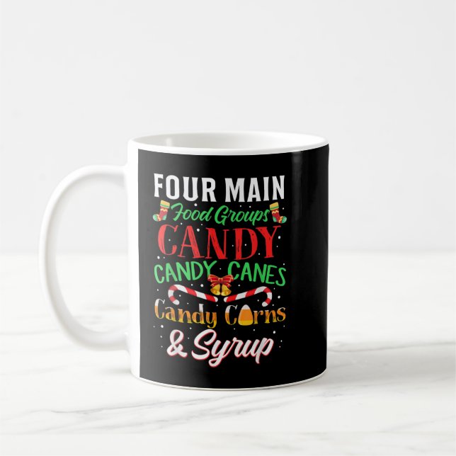 Vier Hauptnahrungsgruppen Elf Buddy Christmas Paja Kaffeetasse (Links)