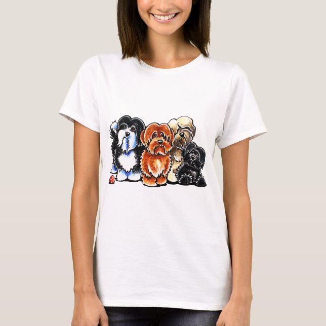 Vier Havanese T-Shirt (Vorderseite)