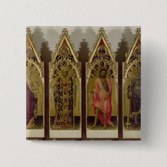 Vier Heilige vom Quaratesi Polyptych: Mary-Mag Button (Vorderseite)