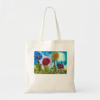 Vier helle Blumen-Garten-Tasche Tragetasche