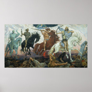 Vier Horssamen der Apokalypse von Viktor Vasnetsov Poster