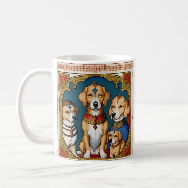 Vier-Hunde-Tasse  Kaffeetasse (Links)