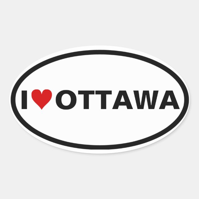 VIER I. Ottawa Ovaler Aufkleber (Vorderseite)