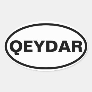 VIER I. Qeydar Ovaler Aufkleber