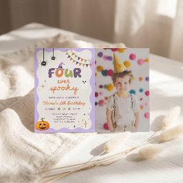 Vier-immer Spooky Boo-Tag Spaß Geburtstagseinladun Einladung