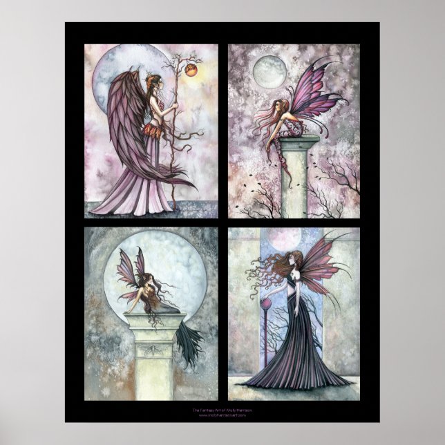 Vier in einem Herbst Gothic Fairy Poster (Vorne)