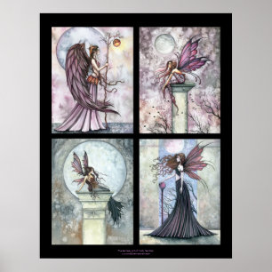 Vier in Einem Herbst-Gotik-Fee-Poster Poster