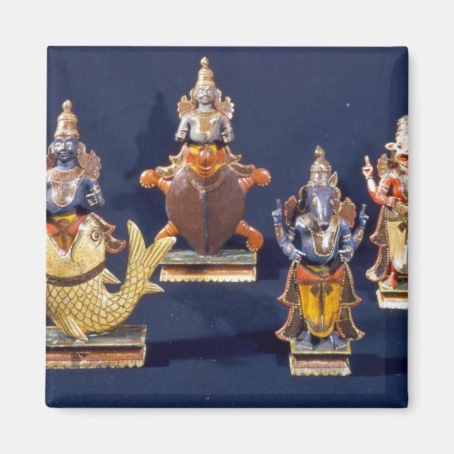 Vier Inkarnationen von Vishnu Magnet (Vorne)