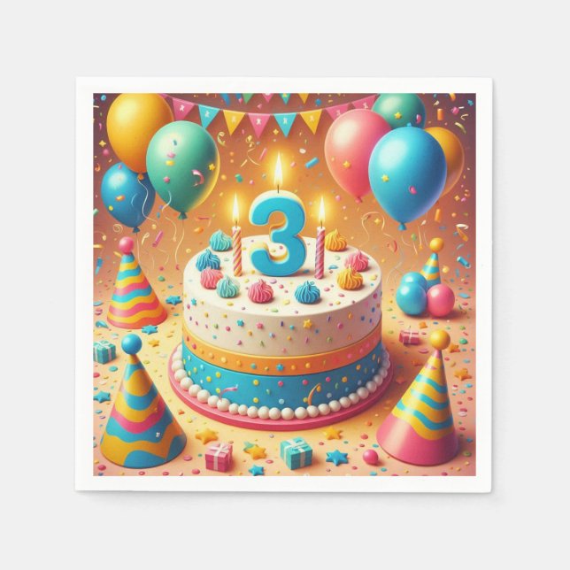 vier Jahre alt Serviette (Vorderseite)