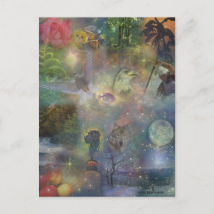 Vier Jahreszeiten - Frühjahr Sommer Winter Herbst Postkarte