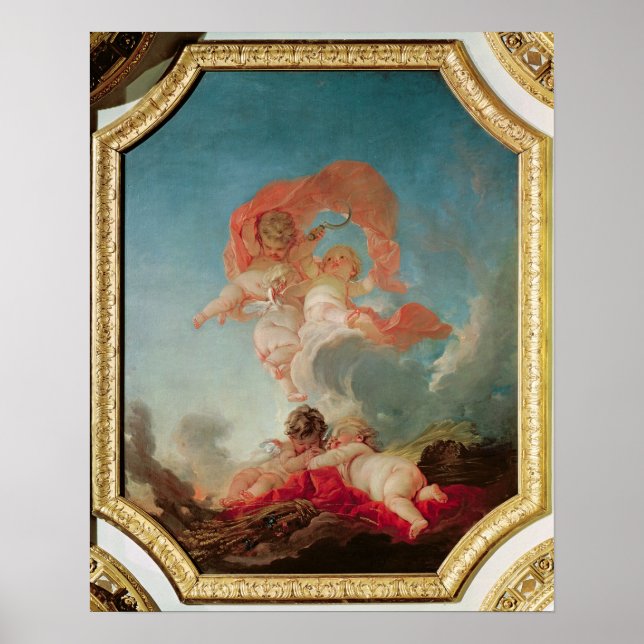 Vier Jahreszeiten im Saal du Conseil - Sommer Poster (Vorne)