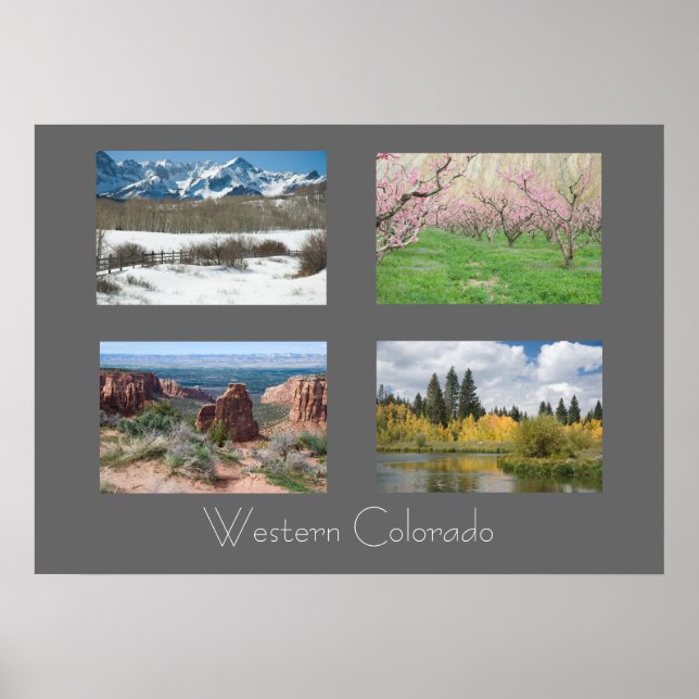 Vier Jahreszeiten im Western Colorado Nature Poste Poster (Vorne)