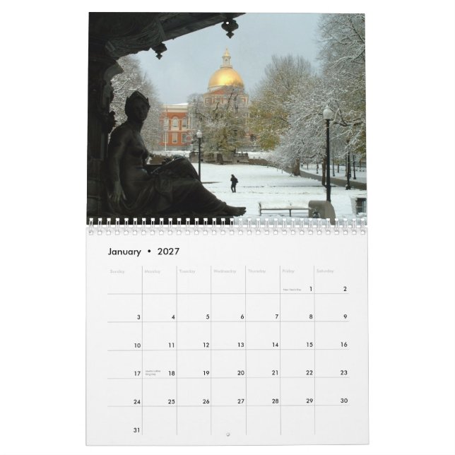 Vier Jahreszeiten in Boston - 2012 Kalender (Jan 2027)