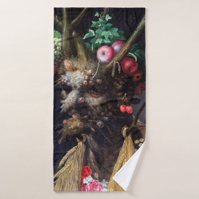 Vier Jahreszeiten in einem Kopf, Arcimboldo Badehandtuch (Badehandtuch)