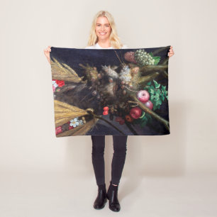 Vier Jahreszeiten in einem Kopf, Arcimboldo Fleecedecke