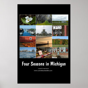 vier Jahreszeiten in Michigan-Plakat Poster