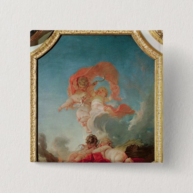 Vier Jahreszeiten in Salle du Conseil - Sommer Button (Vorderseite)