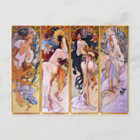 Vier Jahreszeiten von Alphonse Mucha 1895