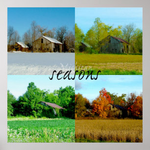 Vier Jahreszeiten von Michigan Poster