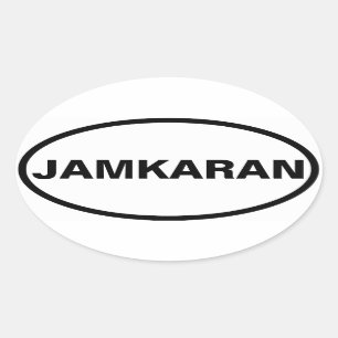 VIER Jamkaran Ovaler Aufkleber