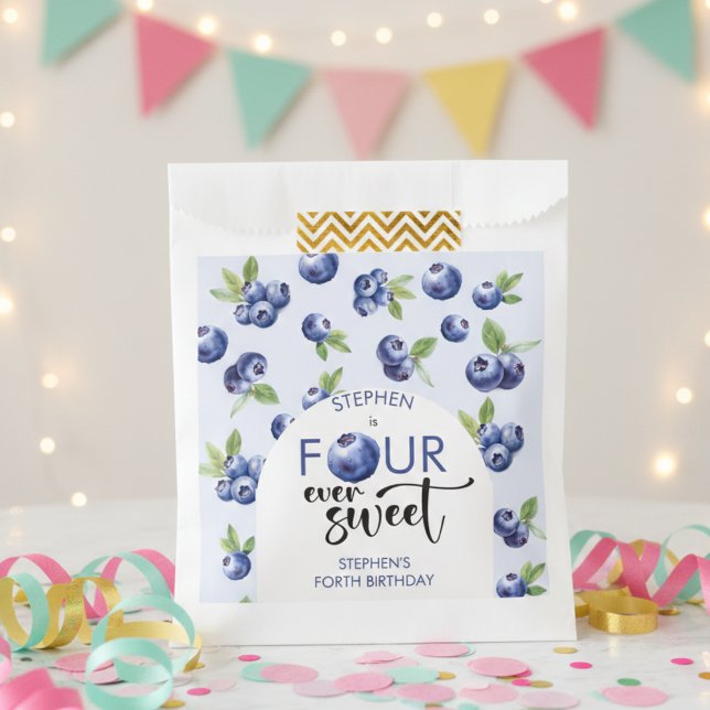 Vier je süße Heidelbeeren Kindergeburtstag Geschenktütchen (Von Creator hochgeladen)