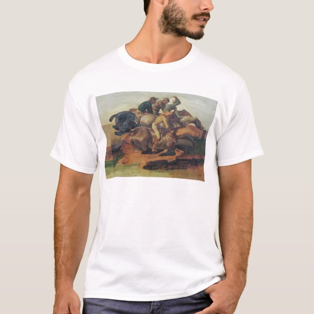 Vier Jockey-Galoppieren T-Shirt (Vorderseite)