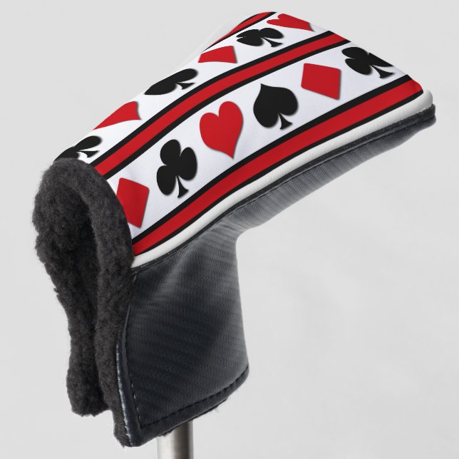 Vier Karten-Anzug Golf Headcover (3/4 Vorderseite)