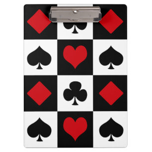 Vier Karten-Anzug Klemmbrett