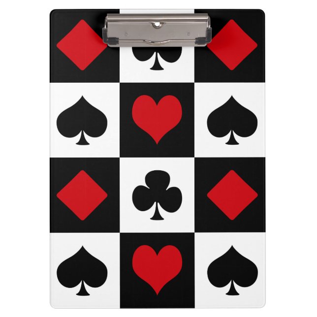 Vier Karten-Anzug Klemmbrett (Vorderseite)