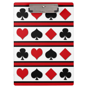 Vier Karten-Anzug Klemmbrett
