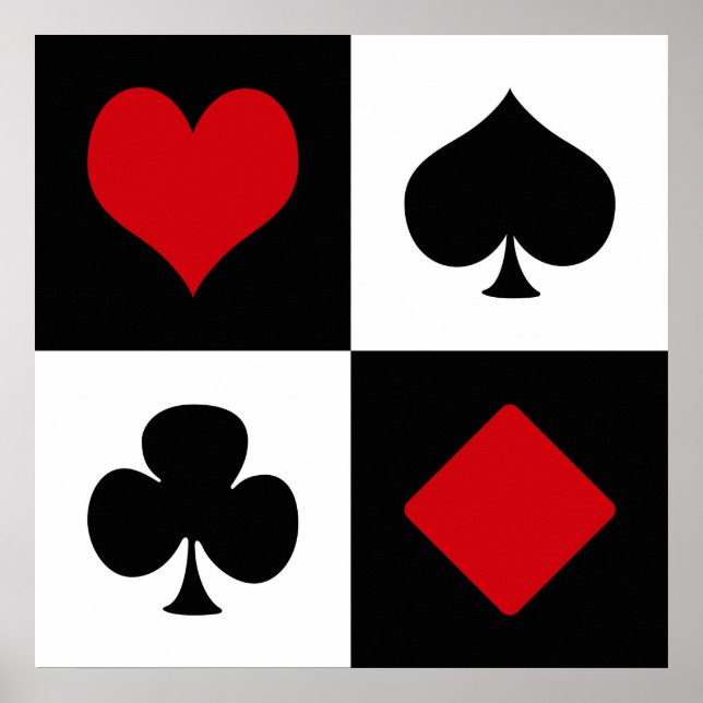 Vier Karten-Anzug Poster (Vorne)