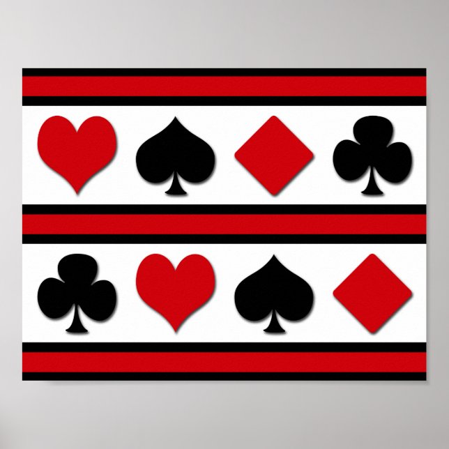 Vier Karten-Anzug Poster (Vorne)