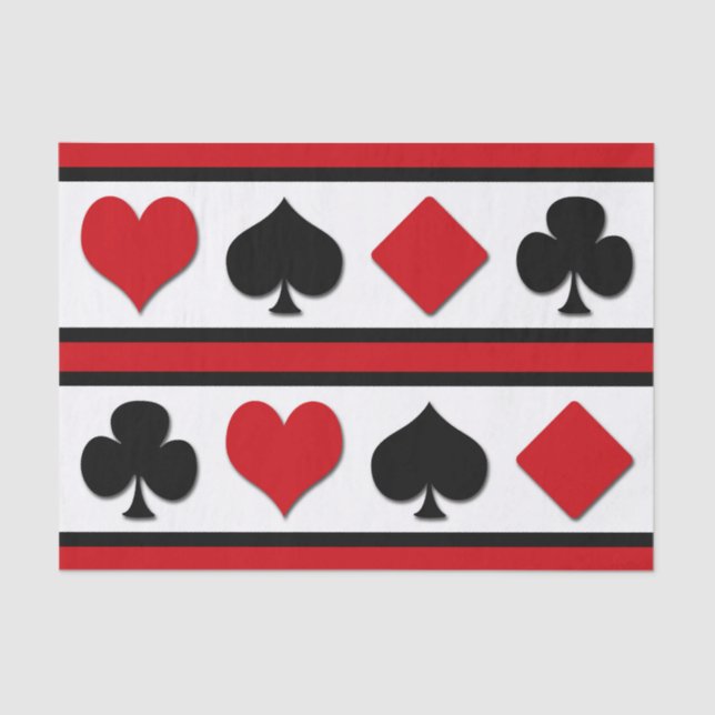 Vier Karten-Anzug Seidenpapier (Vorderseite)