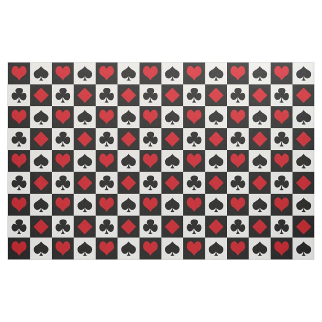 Vier Karten-Anzug Stoff (Fat Quarter (45,7 x 55,9 cm))