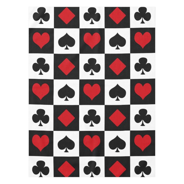 Vier Karten-Anzug Tischdecke (Vorderseite)