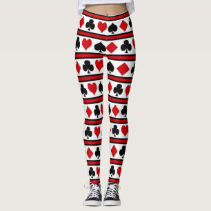 Vier Karten-Anzüge Leggings