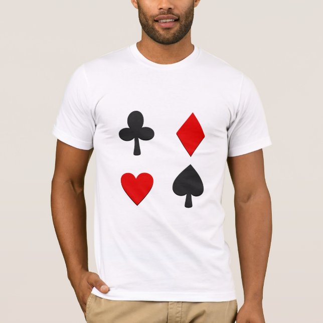 Vier Karten-Anzüge T-Shirt (Vorderseite)